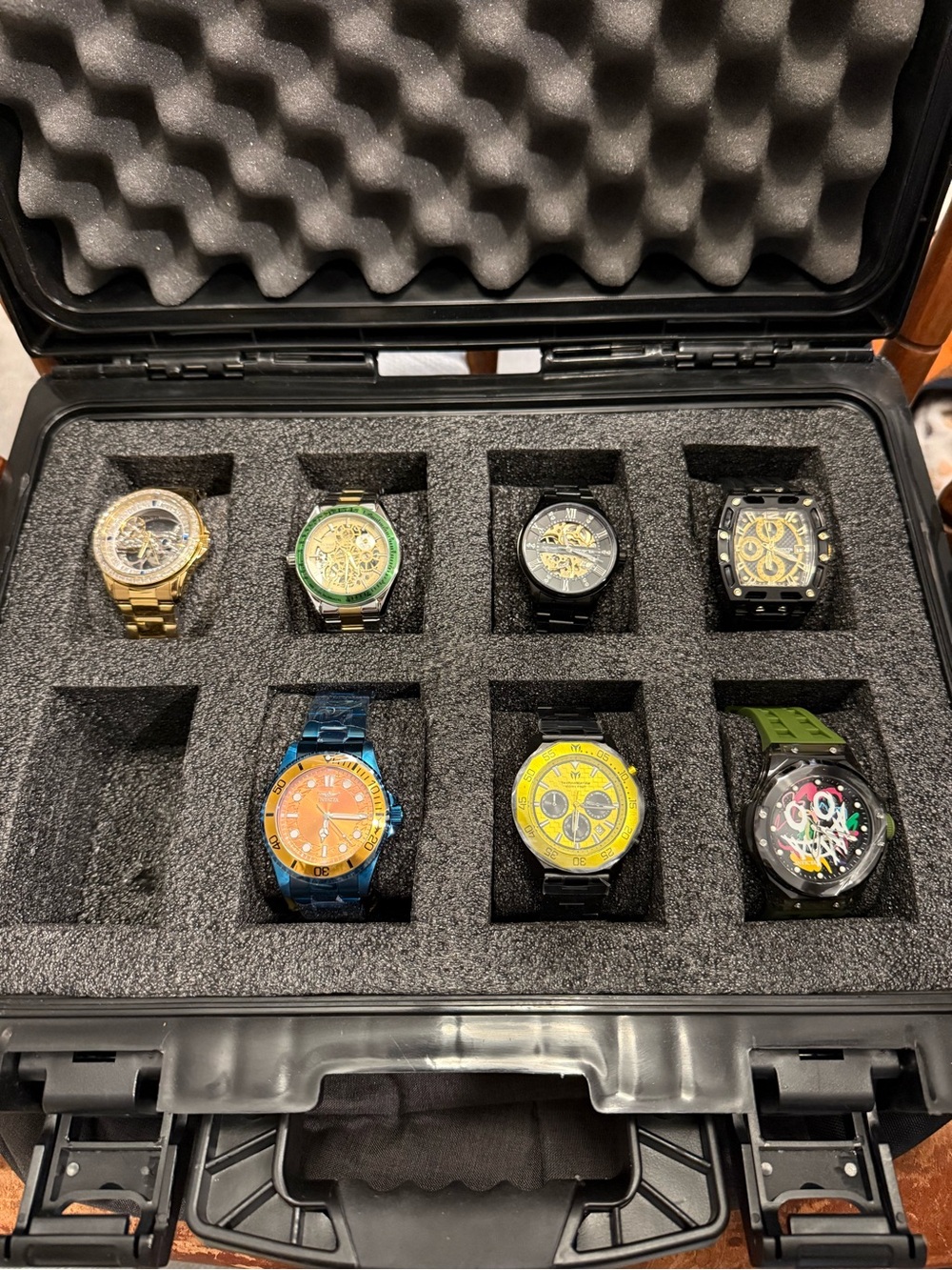 Invicta Men's Watch Lot with Gold, Green, Black, Blue, Yellow, Orange Accents